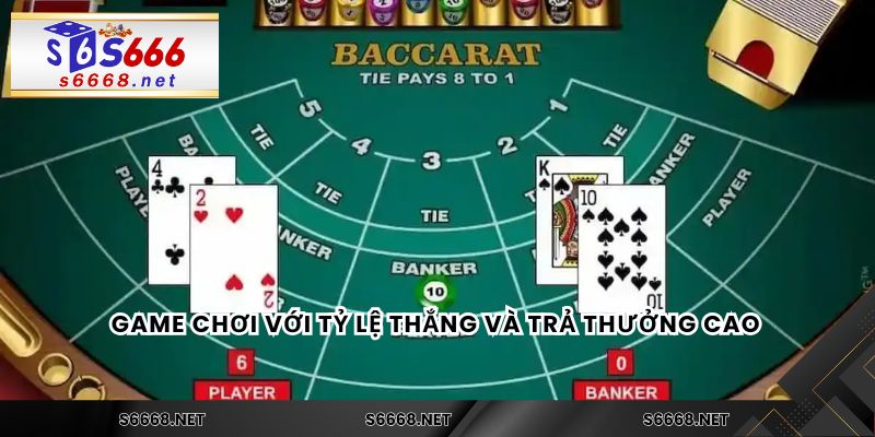 Game chơi với tỷ lệ thắng và trả thưởng cao
